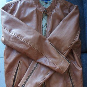 Polo Ralph Lauren Lambskin Leather Café Racer Jacket